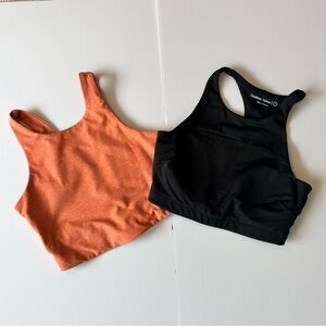 BUNDLE Outdoor Voices Peach/Orange and Black sports bra size S